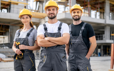 Salopete lucru construcții pentru echipe productive