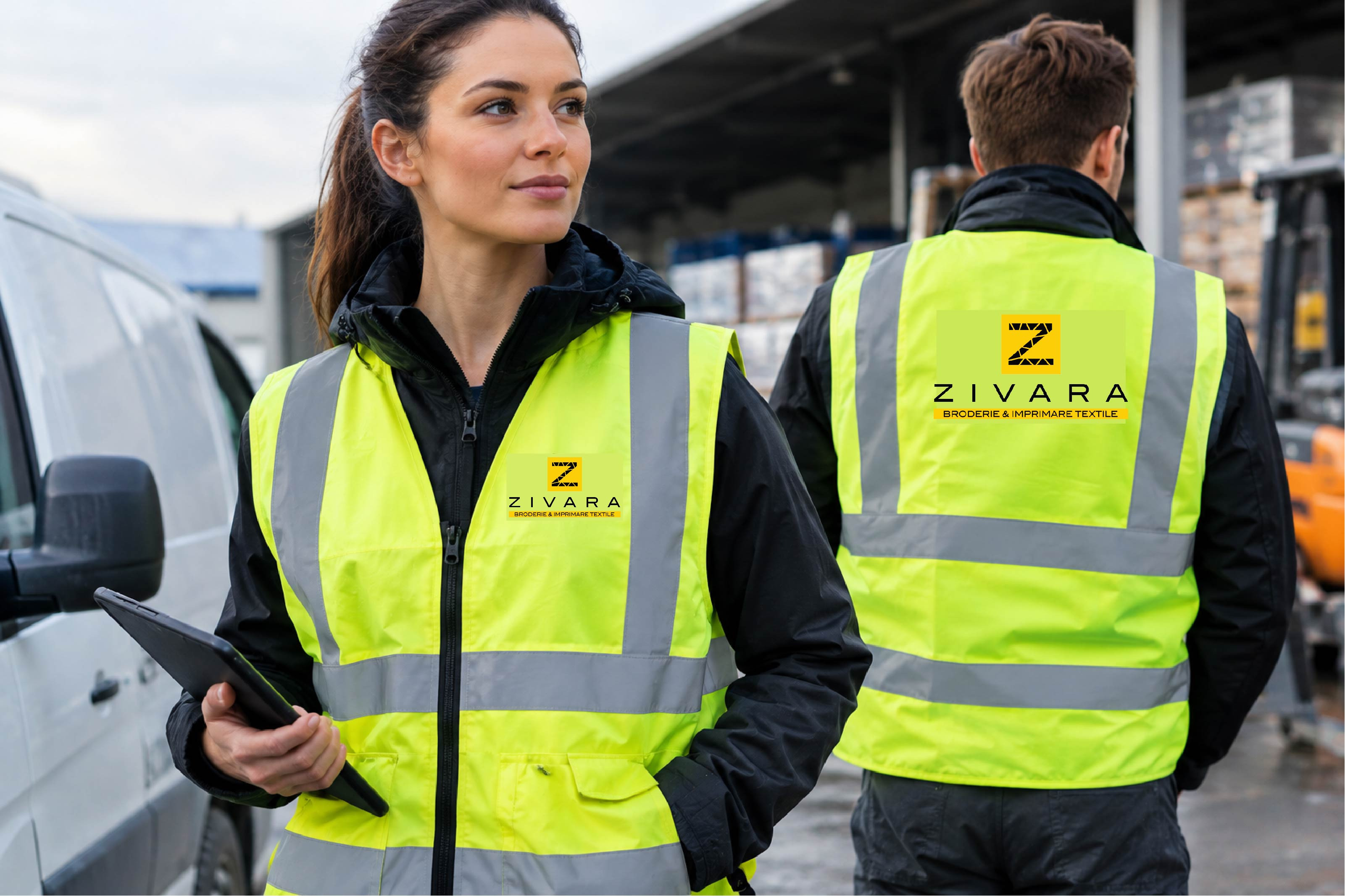 Veste reflectorizante personalizate pentru angajați