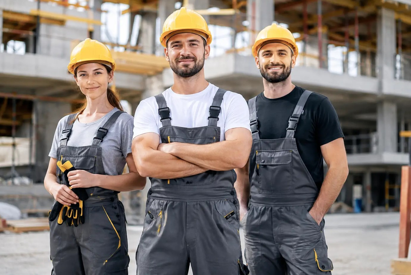 Salopete lucru construcții pentru echipe productive